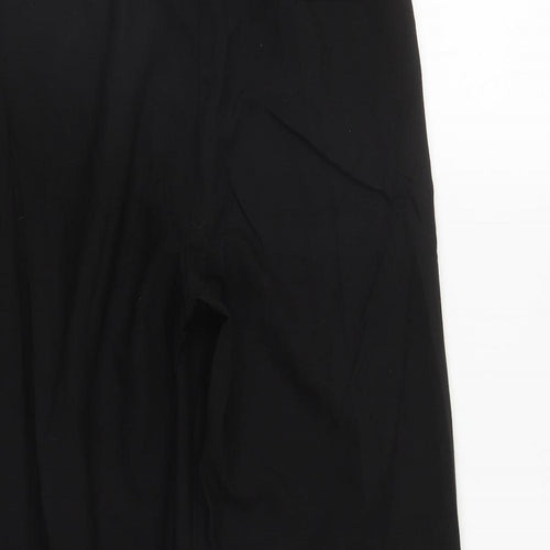 Lipsy Womens Black  Polyester Cropped Trousers Size 10 L22 in Regular Zip