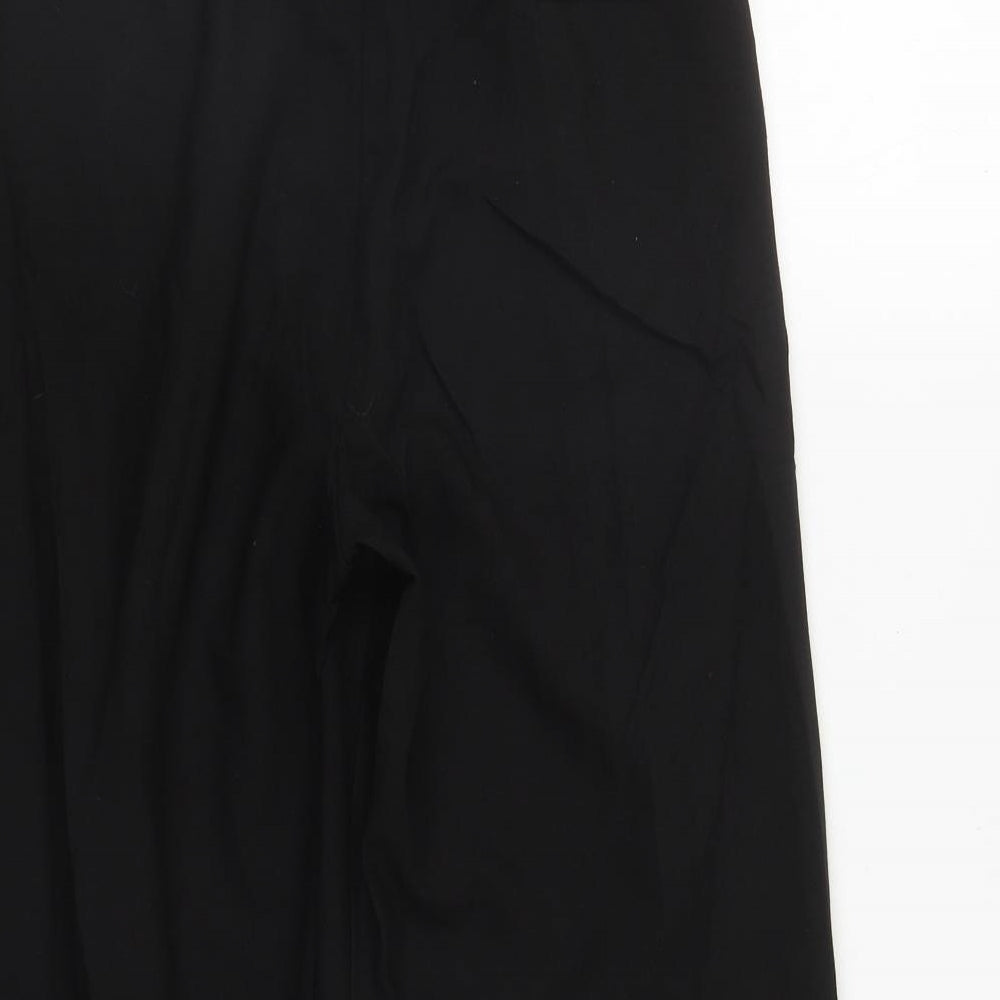 Lipsy Womens Black  Polyester Cropped Trousers Size 10 L22 in Regular Zip