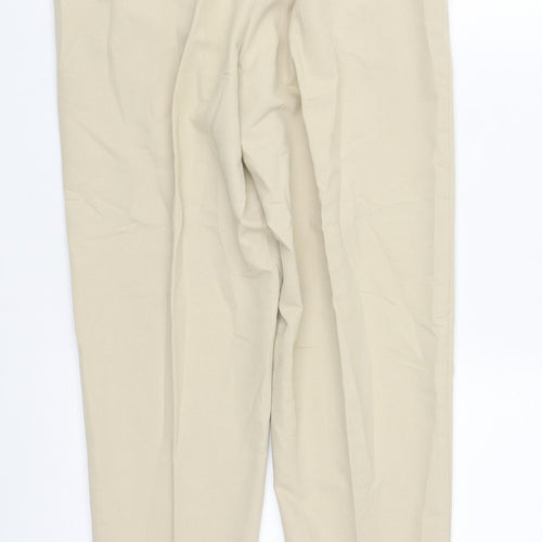 Soon Womens Beige  Polyester Trousers  Size 14 L30 in Regular Zip