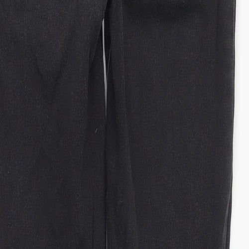 Denim & Co. Womens Black  Cotton Straight Jeans Size 4 L28 in Regular Zip