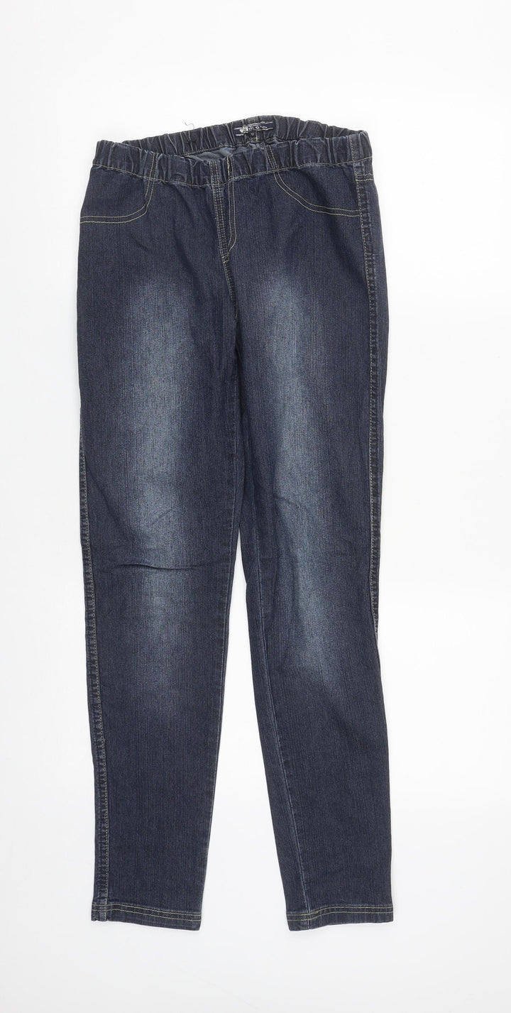 New Look Womens Blue Cotton Jegging Jeans Size 10 L29 in Regular