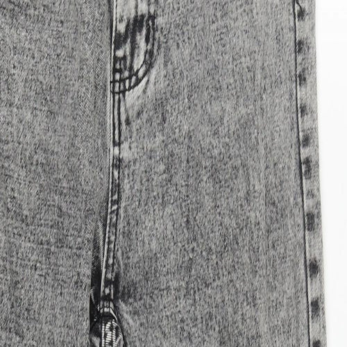 SheIn Womens Grey  Cotton Straight Jeans Size XS L29 in Regular Zip