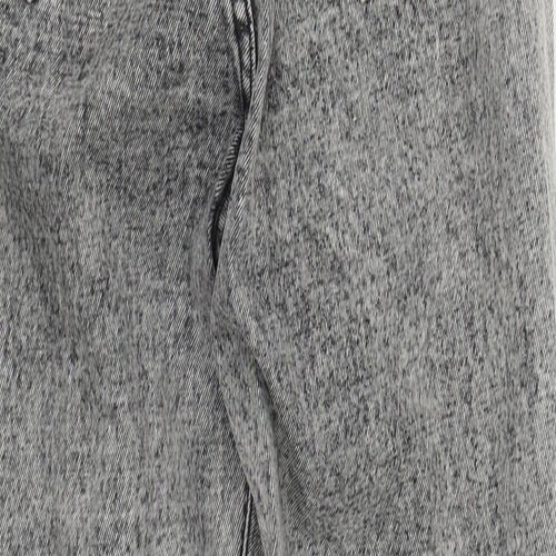 SheIn Womens Grey  Cotton Straight Jeans Size XS L29 in Regular Zip