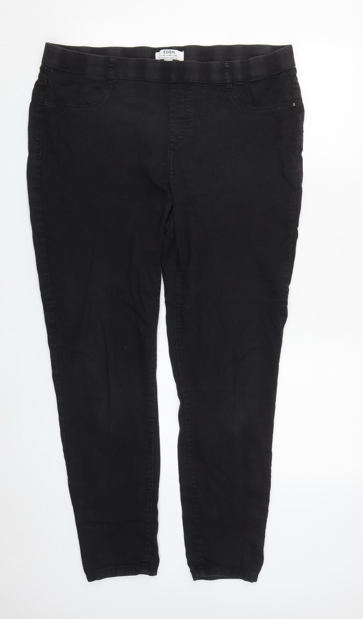 Dorothy Perkins Womens Black  Cotton Jegging Jeans Size 14 L29 in Regular