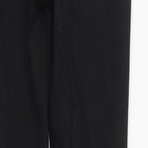 Denim & Co. Womens Black  Cotton Straight Jeans Size 8 L27 in Regular Zip
