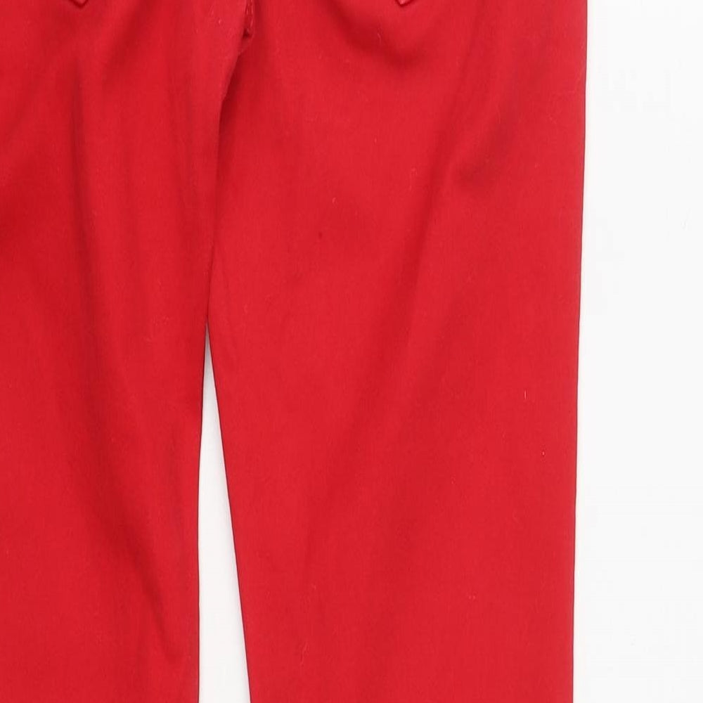 J Welly Womens Red  Cotton Straight Jeans Size M L30 in Regular Zip