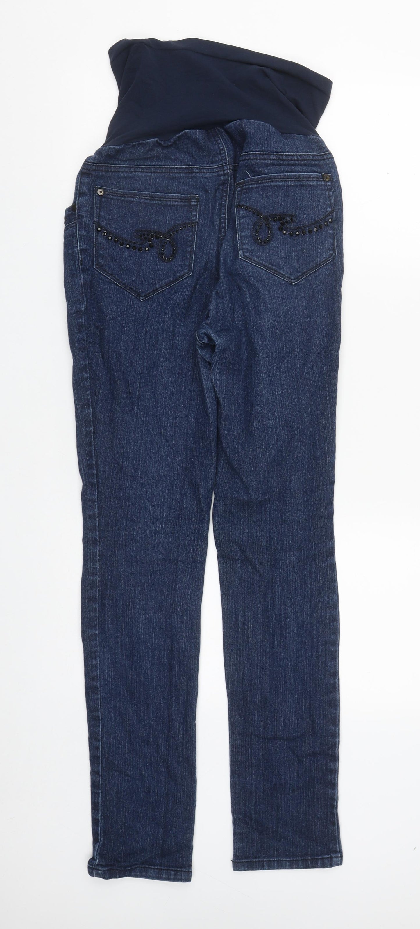 Indigo Blue Womens Blue  Cotton Straight Jeans Size S L27 in Regular