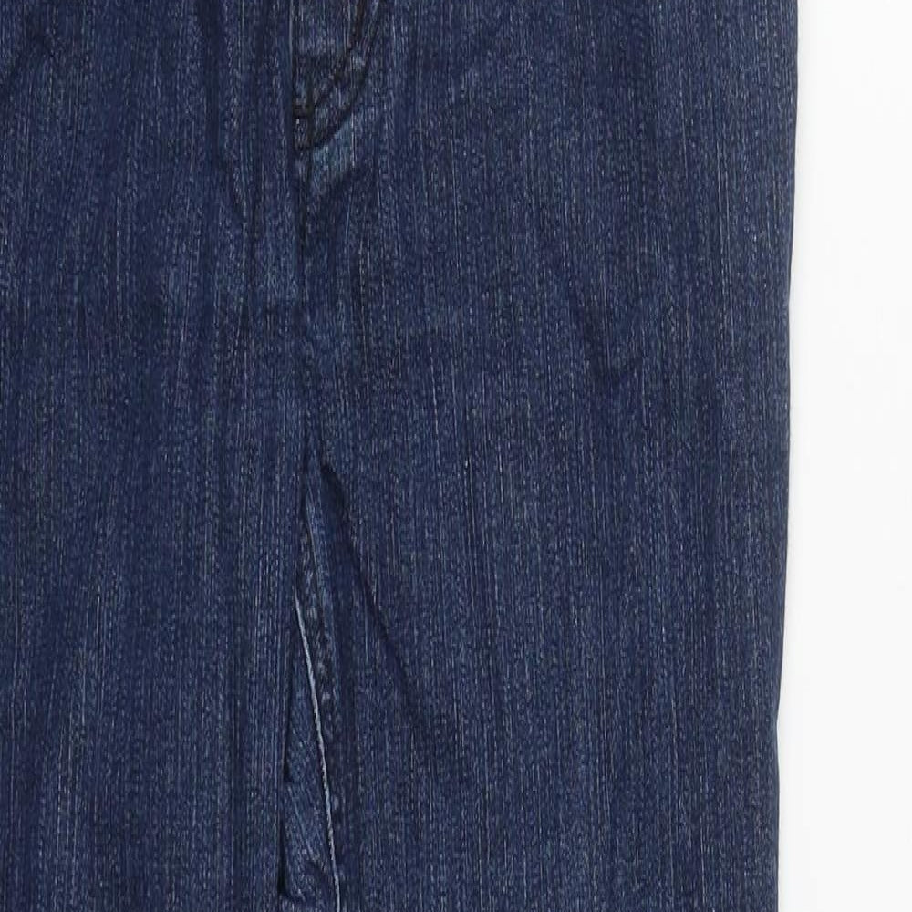 Indigo Blue Womens Blue  Cotton Straight Jeans Size S L27 in Regular