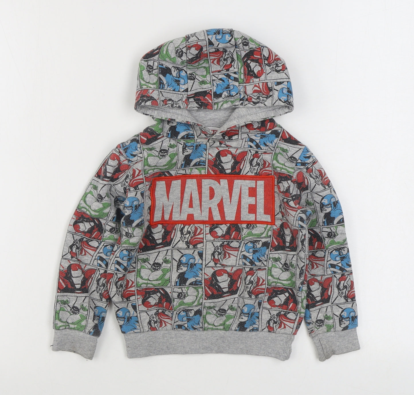 Sports Direct Boys Multicoloured Geometric Cotton Pullover Hoodie Size 2-3 Years  Pullover - Marvel