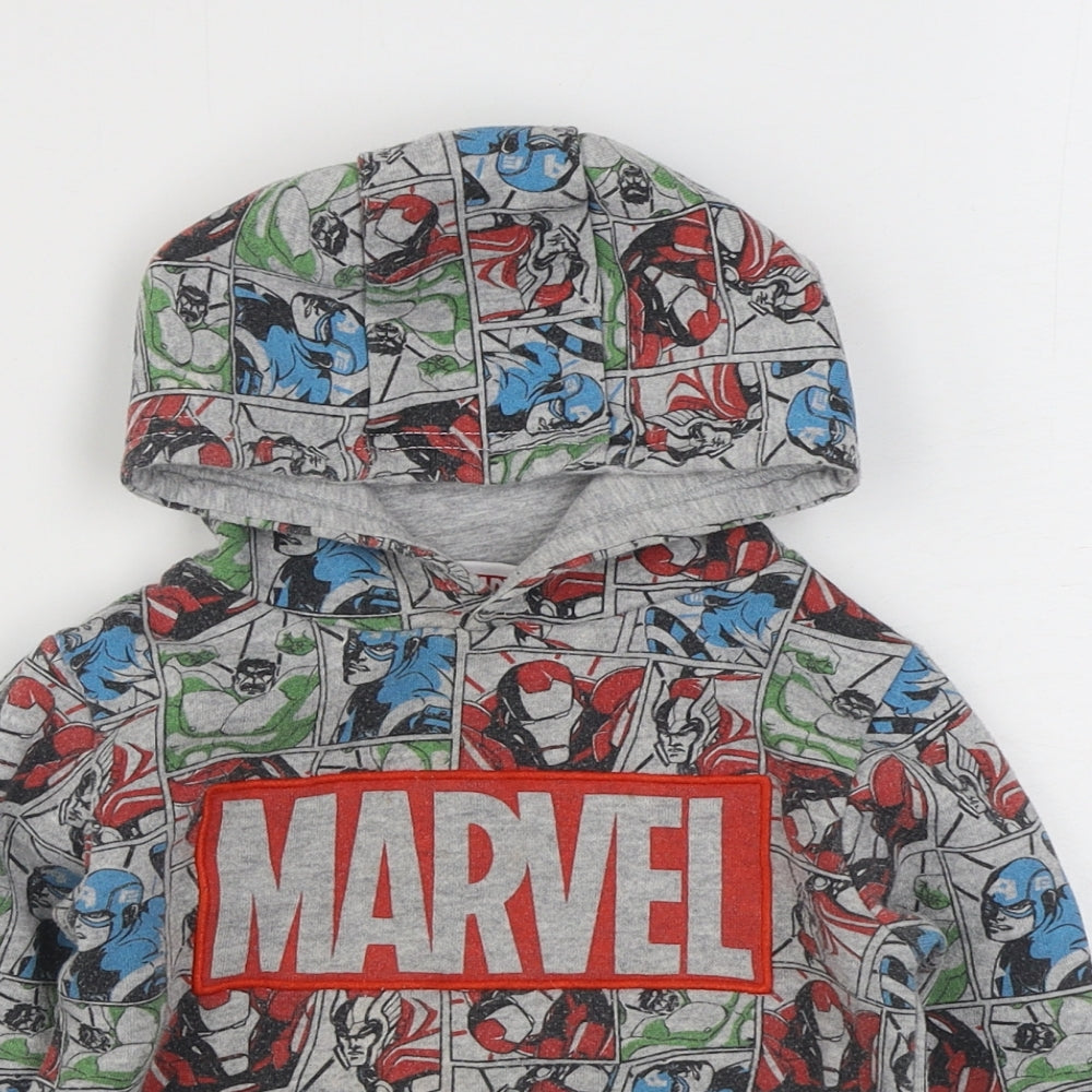 Sports Direct Boys Multicoloured Geometric Cotton Pullover Hoodie Size 2-3 Years  Pullover - Marvel