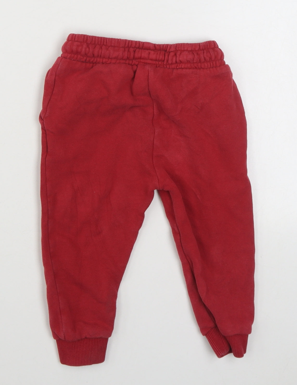 NEXT Boys Red  Cotton Jogger Trousers Size 18-24 Months  Tie