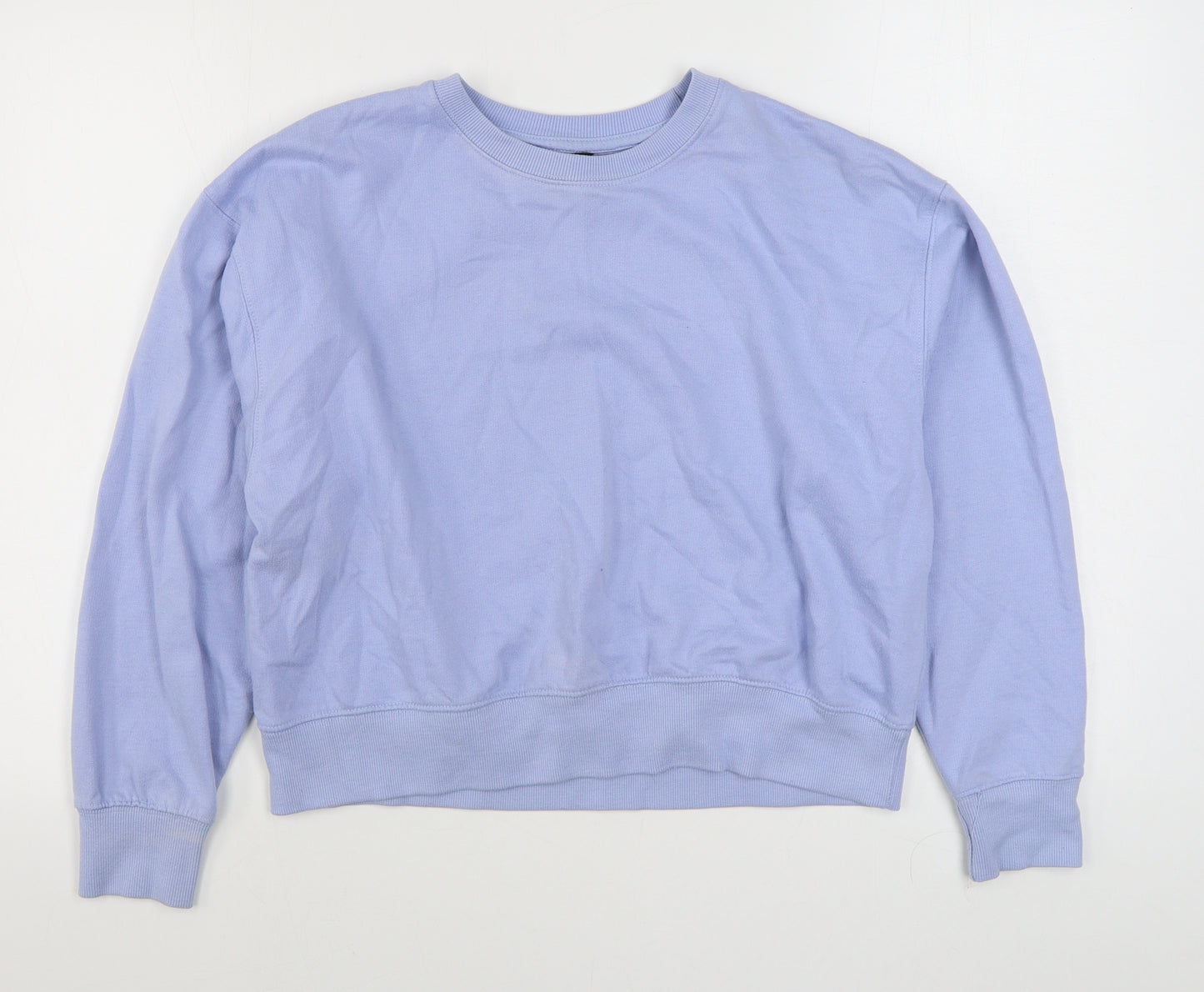New Look Womens Blue  Cotton Pullover Sweatshirt Size S  Pullover