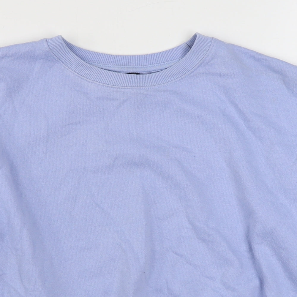 New Look Womens Blue  Cotton Pullover Sweatshirt Size S  Pullover