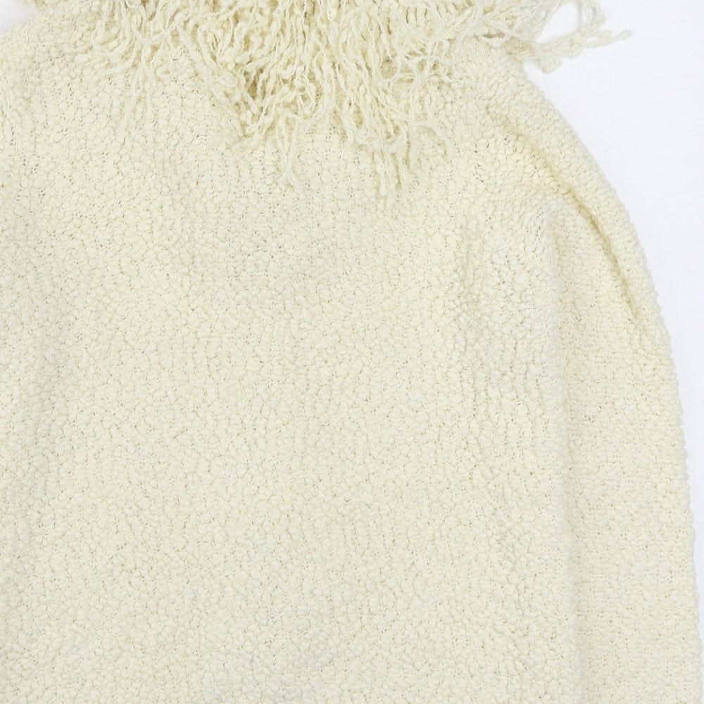Windsmoor Womens White V-Neck  Acrylic Cardigan Jumper Size M