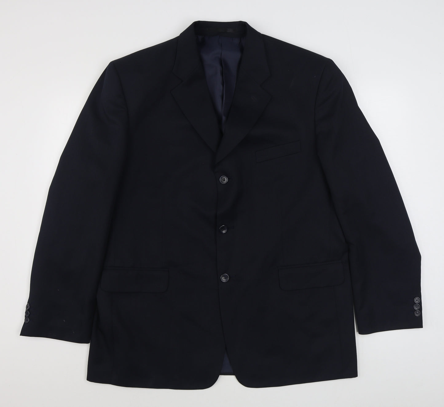Savatini Mens Blue  Polyester Jacket Suit Jacket Size 44