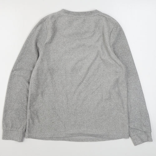 Dunnes Stores Womens Grey Solid Polyester Top Pyjama Set Size S