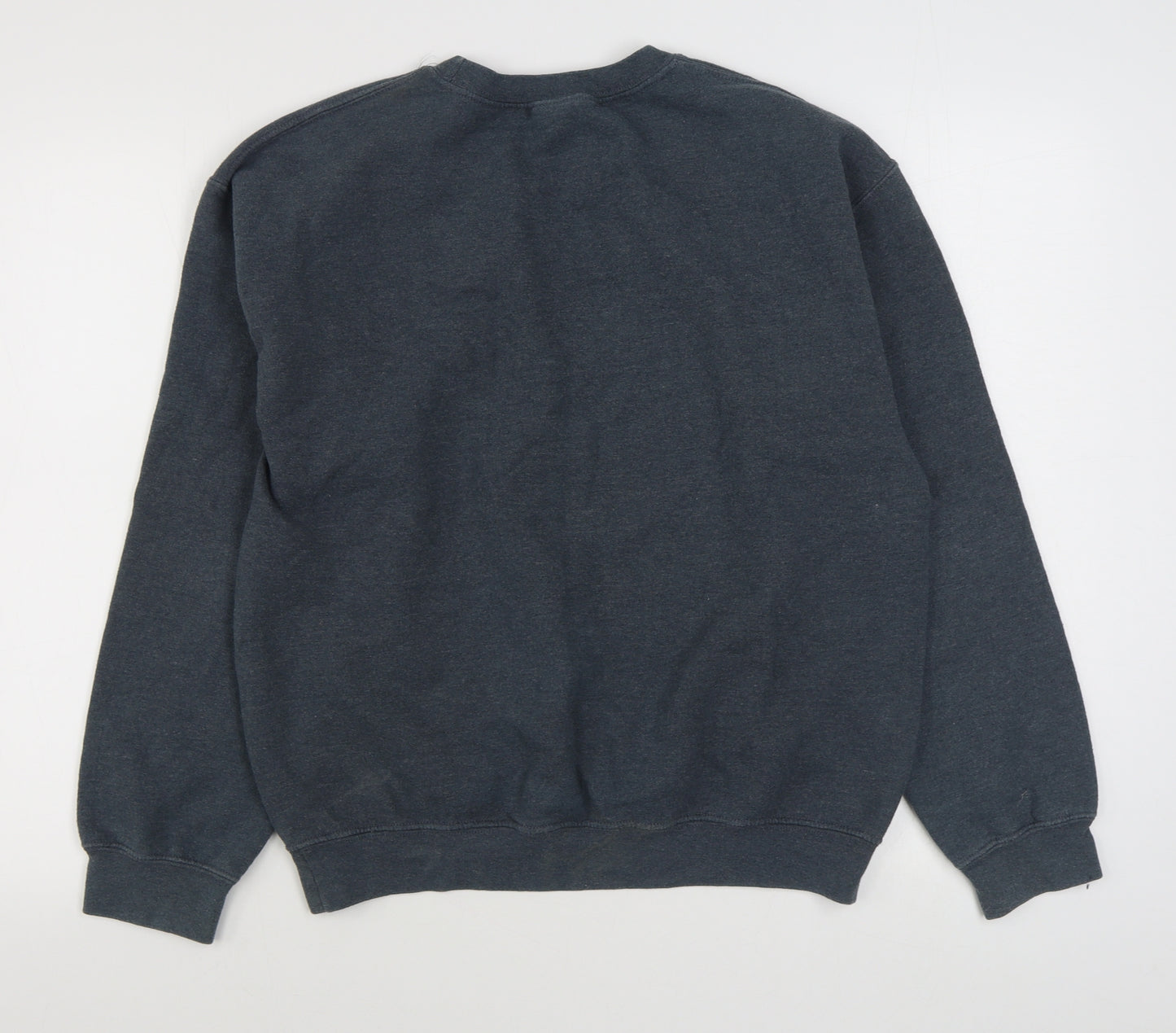 Gildan Mens Grey  Cotton Pullover Sweatshirt Size M
