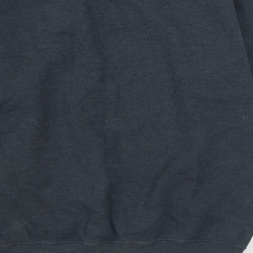 Gildan Mens Grey  Cotton Pullover Sweatshirt Size M