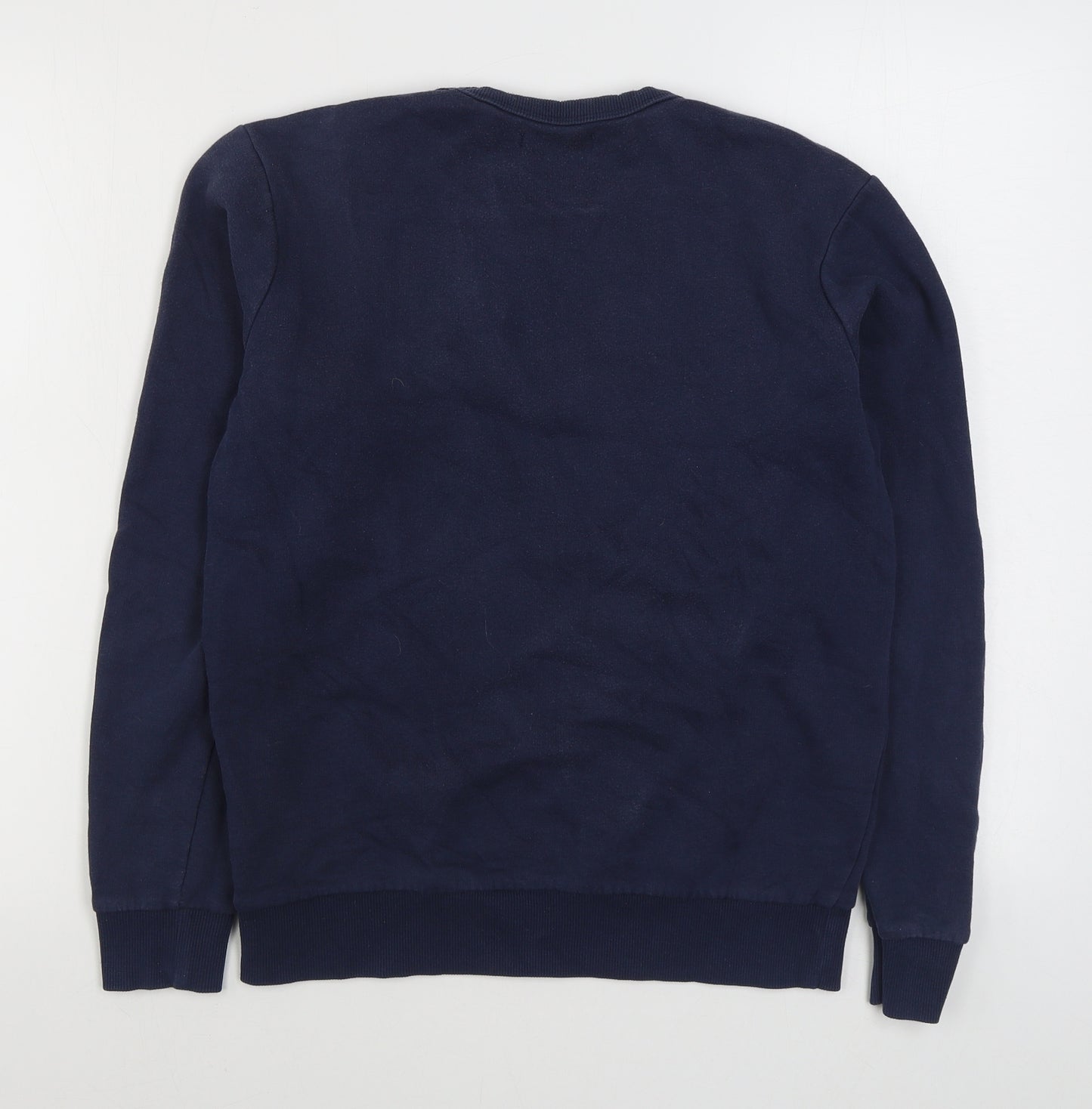 TU Mens Blue  Cotton Pullover Sweatshirt Size S