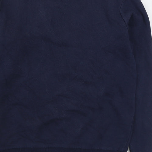 TU Mens Blue  Cotton Pullover Sweatshirt Size S