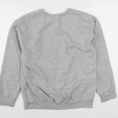 YAA Womens Grey  Polyester Pullover Sweatshirt Size M  Pullover