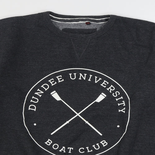 Square Blades Mens Grey  Cotton Pullover Sweatshirt Size M