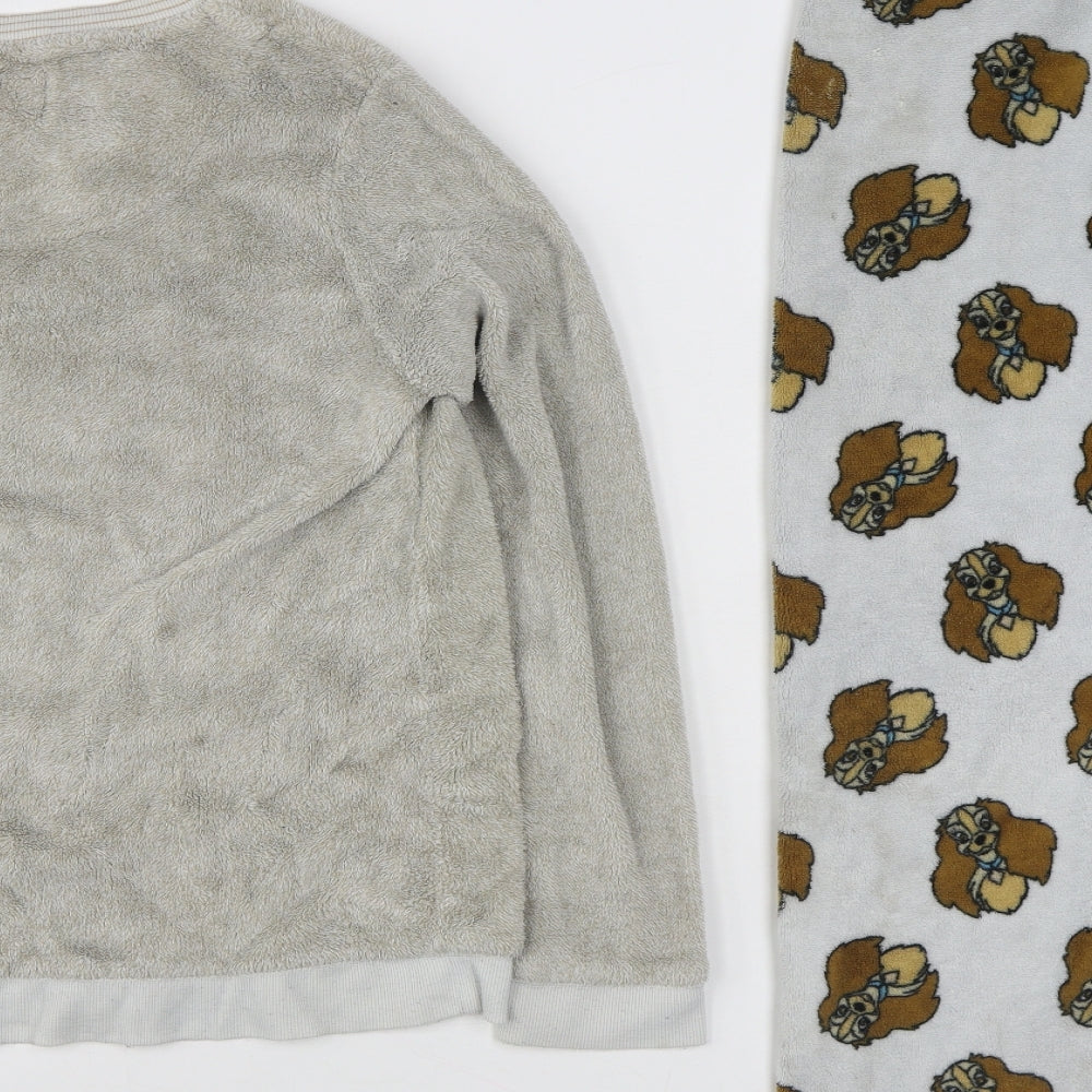 Primark Womens Grey Geometric Polyester Top Pyjama Set Size M   - Lady and the Tramp