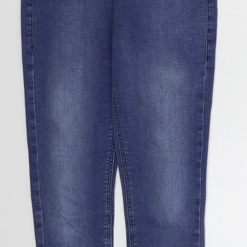 Topshop Womens Blue  Cotton Skinny Jeans Size 26 in L25 in Regular Button