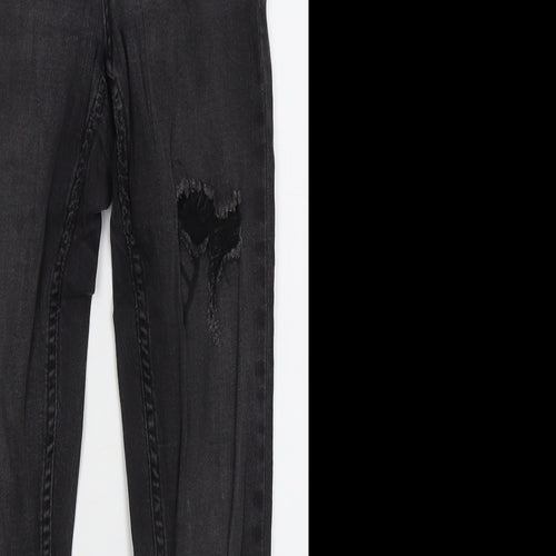 Denim Co Womens Grey  Cotton Skinny Jeans Size 10 L27 in Regular Button