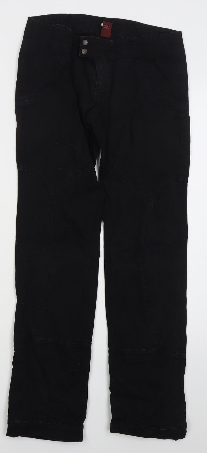 Dondup Womens Black  Cotton Straight Jeans Size 28 in L31 in Regular Button