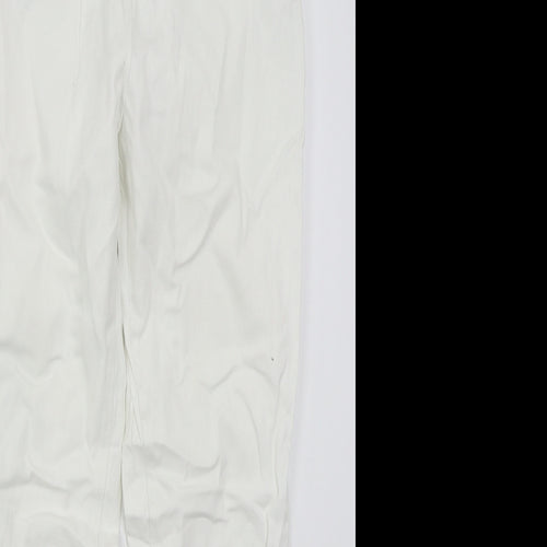Simply Be Womens White  Cotton Skinny Jeans Size 12 L26 in Slim
