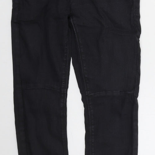 Topshop Womens Black  Cotton Skinny Jeans Size 28 in L27 in Regular Button