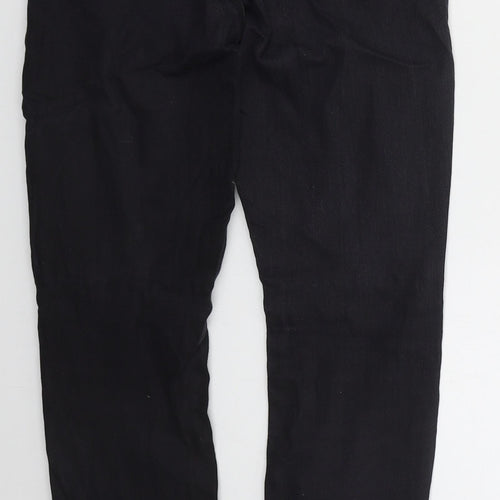 Topshop Womens Black  Cotton Skinny Jeans Size 28 in L27 in Regular Button