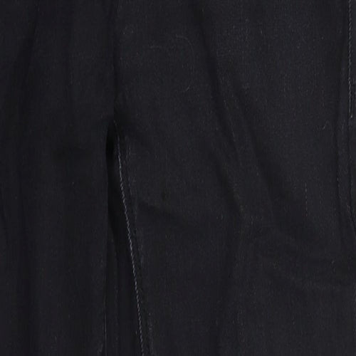 Topshop Womens Black  Cotton Skinny Jeans Size 28 in L27 in Regular Button