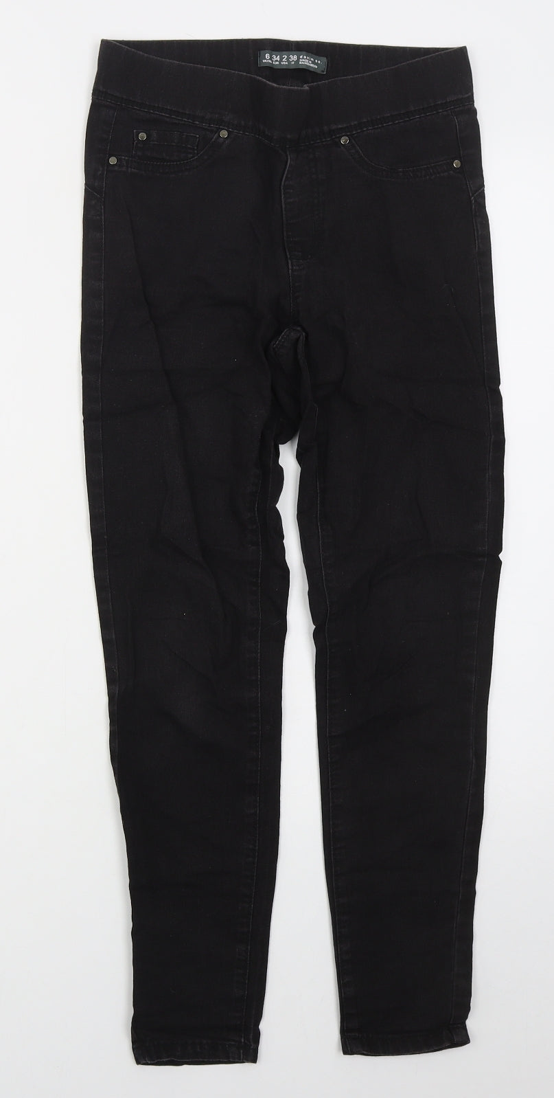 Denim Co Womens Black  Cotton Jegging Jeans Size 6 L26 in Regular