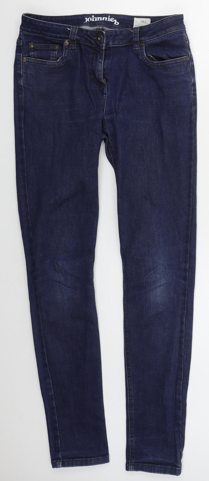 Johnnie B Womens Blue  Cotton Skinny Jeans Size 28 in L31 in Regular Button