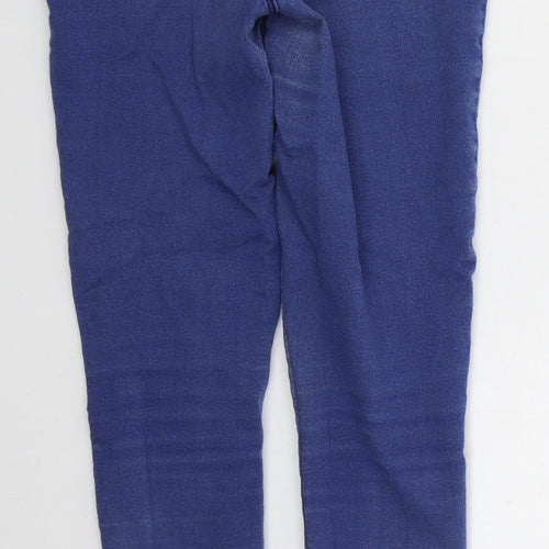 Miss Selfridge Womens Blue  Cotton Skinny Jeans Size 10 L26 in Regular Button