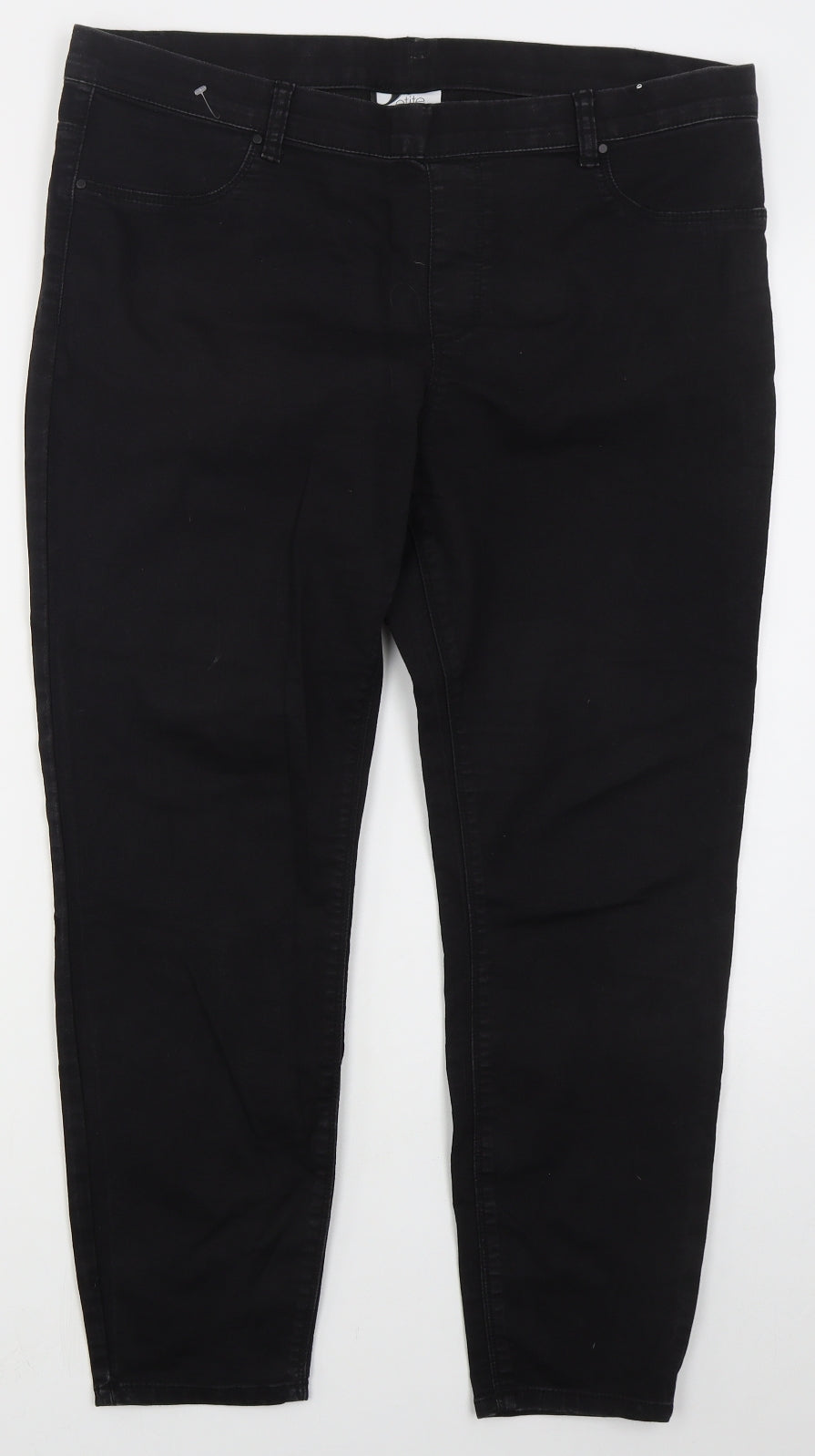 BHS Womens Black  Cotton Jegging Jeans Size 18 L26 in Regular