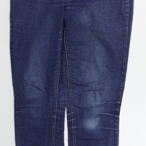 New Look Womens Blue  Cotton Skinny Jeans Size 10 L28 in Regular Button