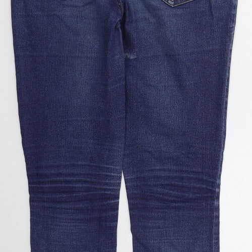 New Look Womens Blue  Cotton Skinny Jeans Size 10 L28 in Regular Button