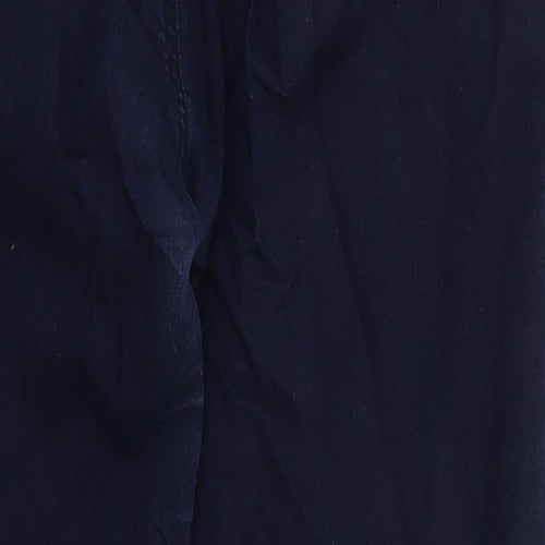 Peacocks Womens Blue  Cotton Skinny Jeans Size 14 L28 in Regular Button