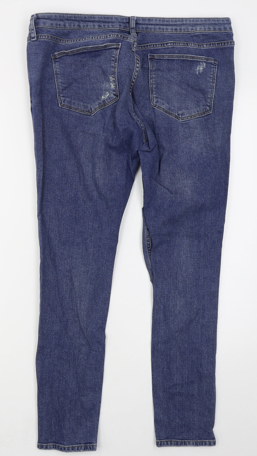 Denim Co Womens Blue  Cotton Skinny Jeans Size 18 L29 in Regular Button