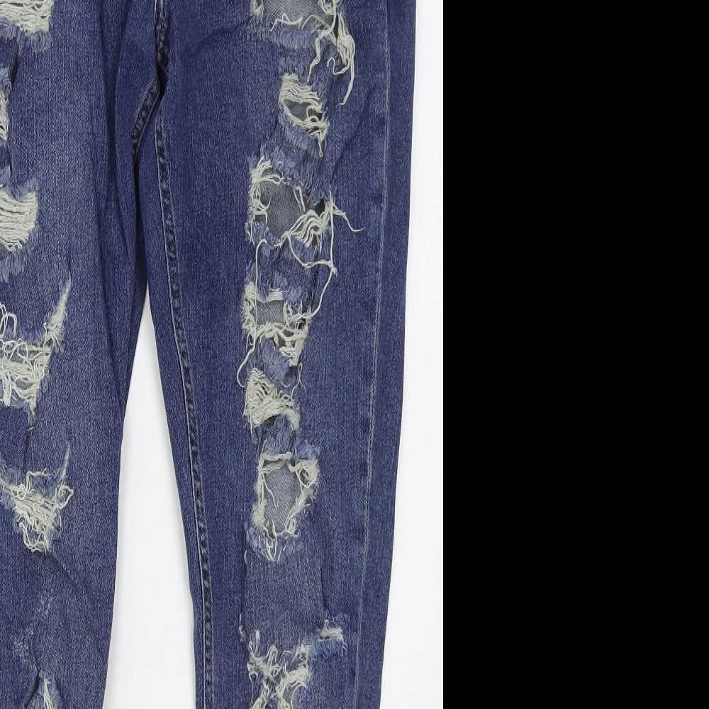 Denim Co Womens Blue  Cotton Skinny Jeans Size 18 L29 in Regular Button