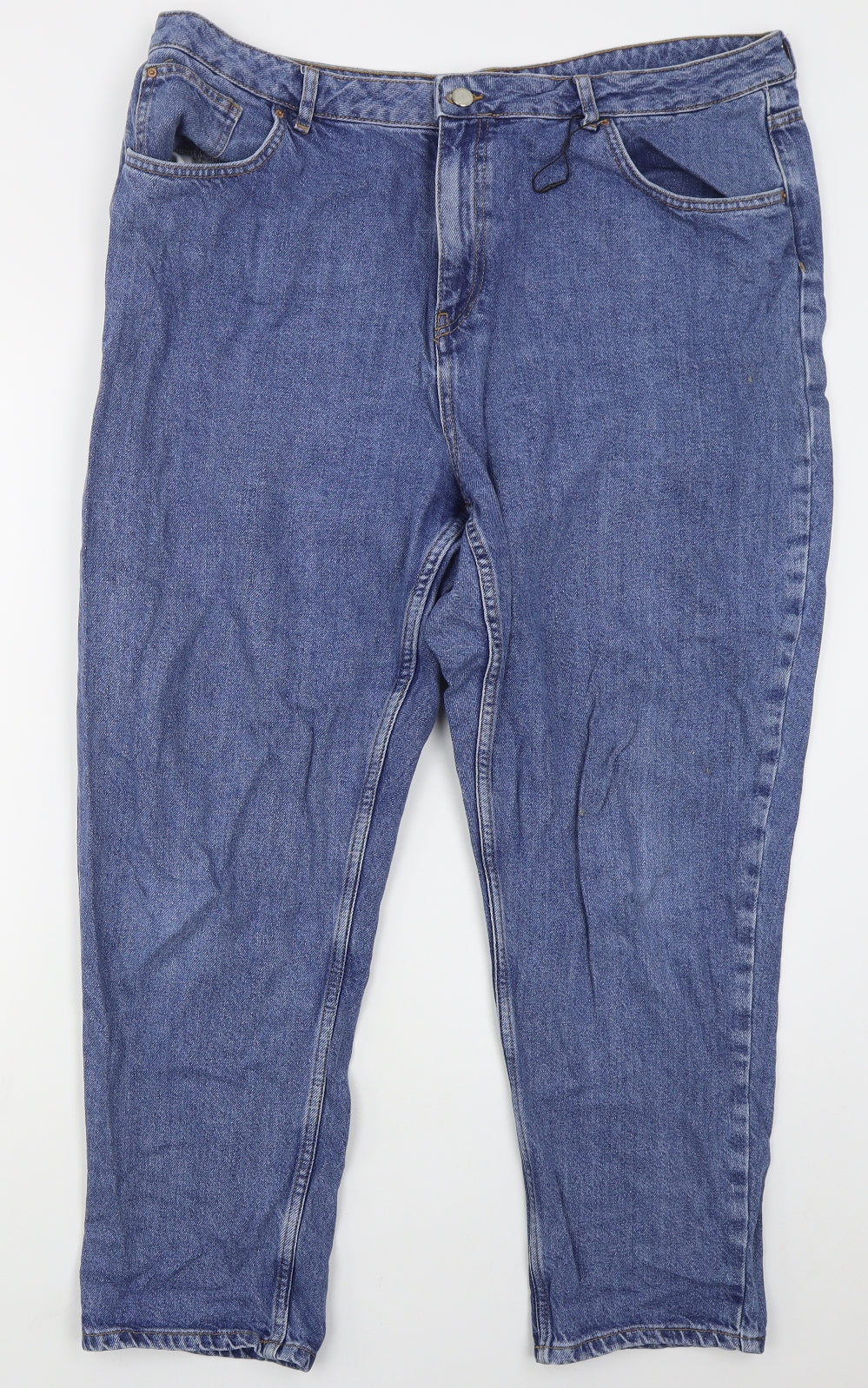 Denim Co Womens Blue  Cotton Mom Jeans Size 20 L28 in Regular Button