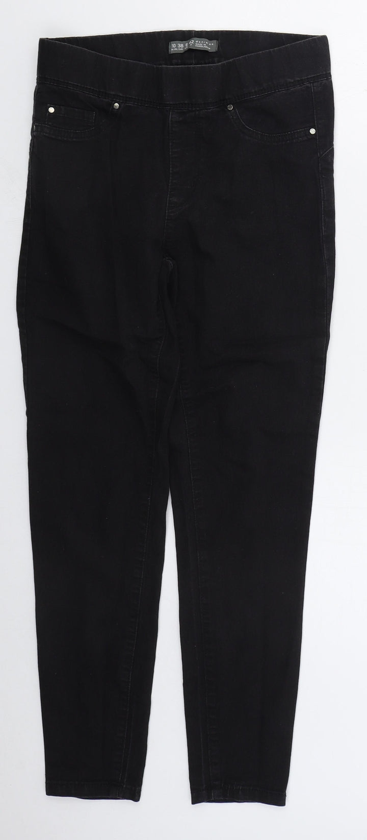 Denim Co Womens Black Cotton Jegging Jeans Size 10 L26 in Regular
