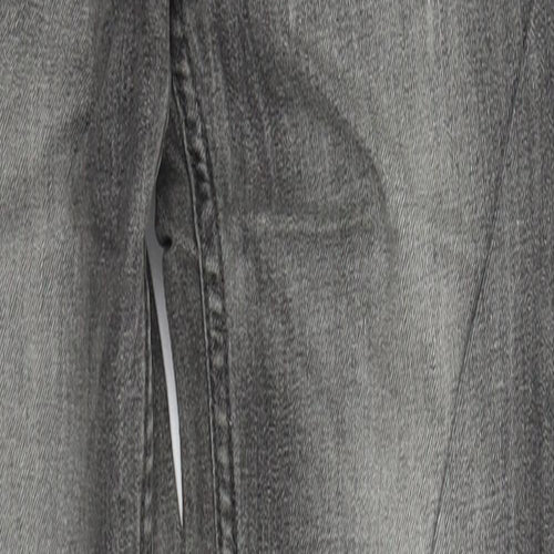 PUll & Bear Womens Grey  Cotton Skinny Jeans Size 6 L29 in Regular Button