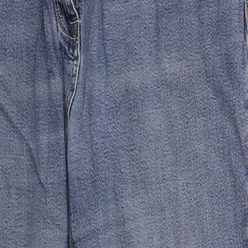 ELLE Womens Blue  Cotton Straight Jeans Size 32 in L24 in Regular Button