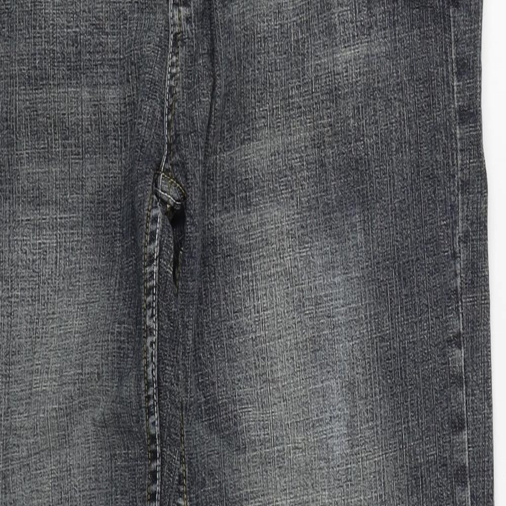 Denim Co Womens Blue  Cotton Straight Jeans Size 18 L31 in Regular Button