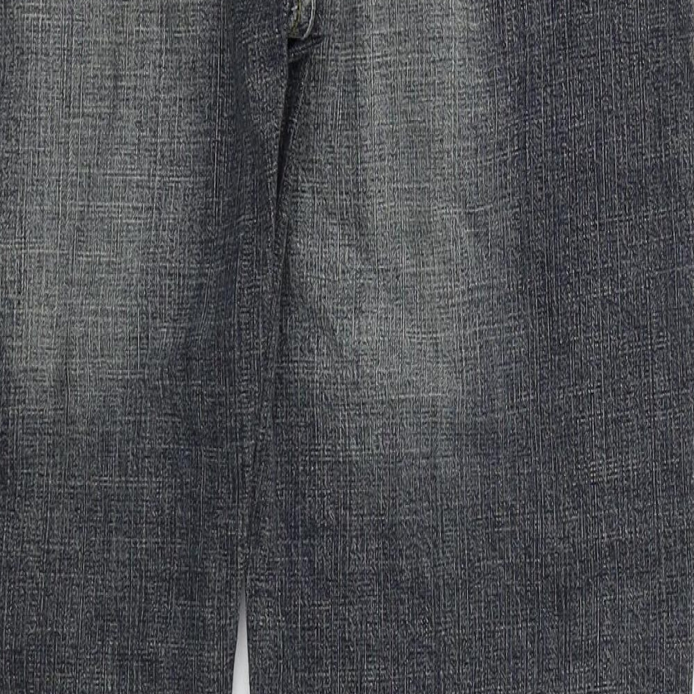 Denim Co Womens Blue  Cotton Straight Jeans Size 18 L31 in Regular Button