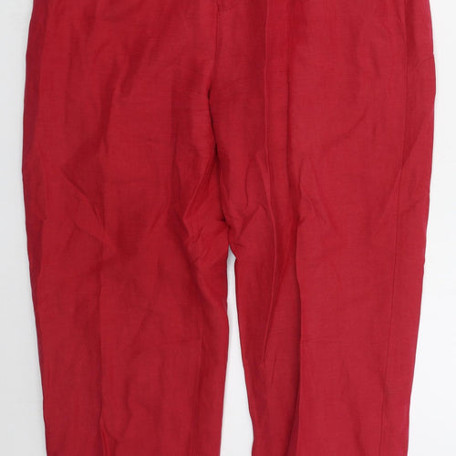 Silkland Womens Pink  Silk Trousers  Size M L29 in Regular Button